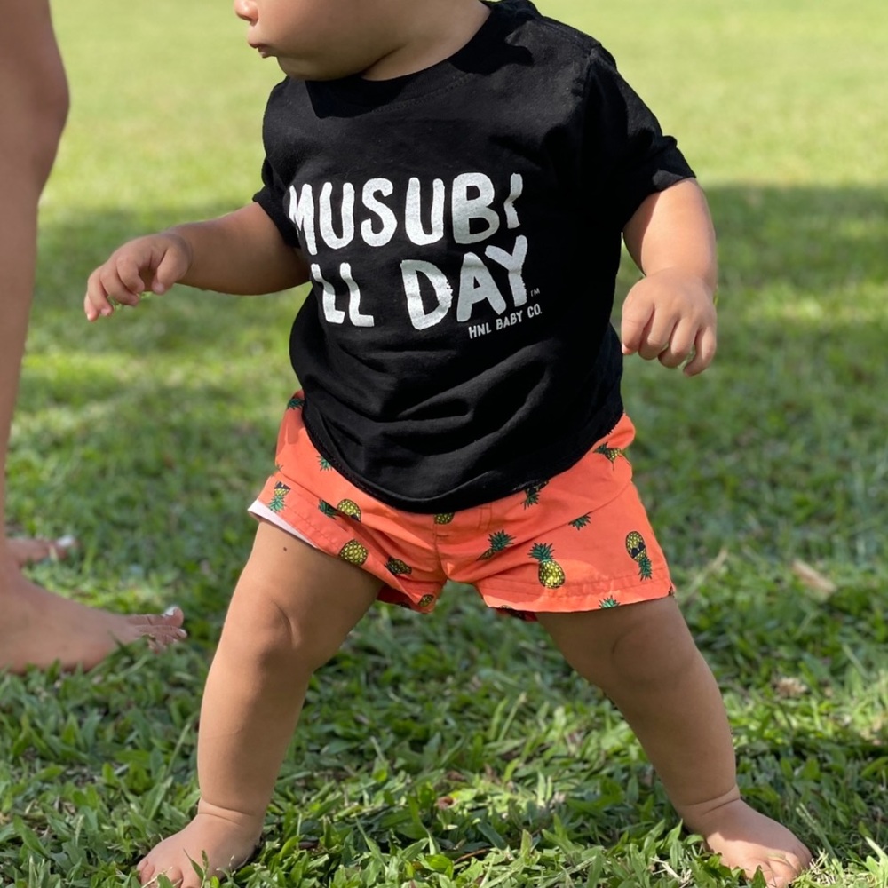 Cat & Jack Baby Swim Trunks Pineapple Orange Shorts 9 Months